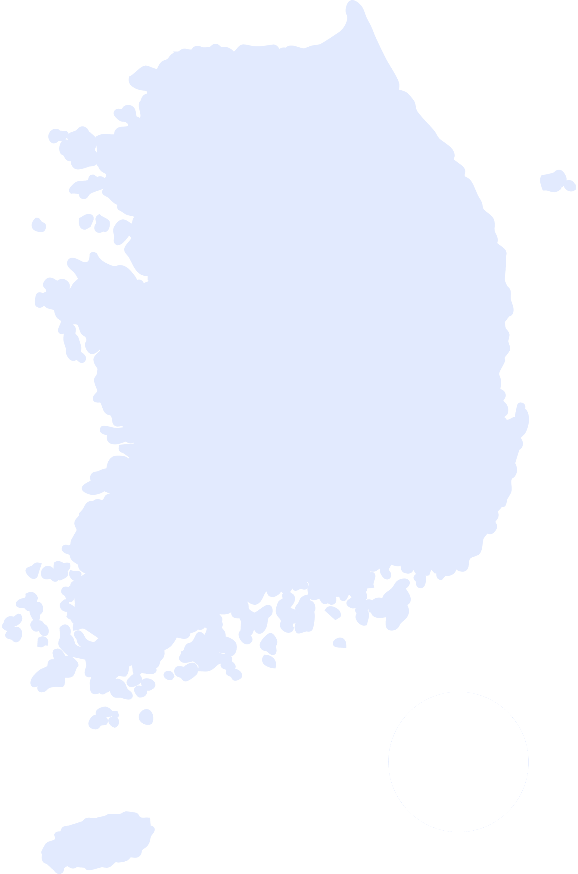 대한민국 지도 — 유피로지스 물류 거점